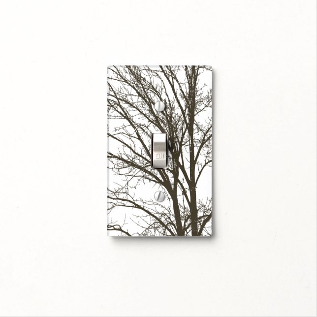 Brown Rustic Tree Branches Light Switch Cover (In Situ)