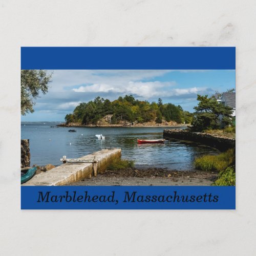 Browns Island Marblehead Massachusetts Holiday Postcard