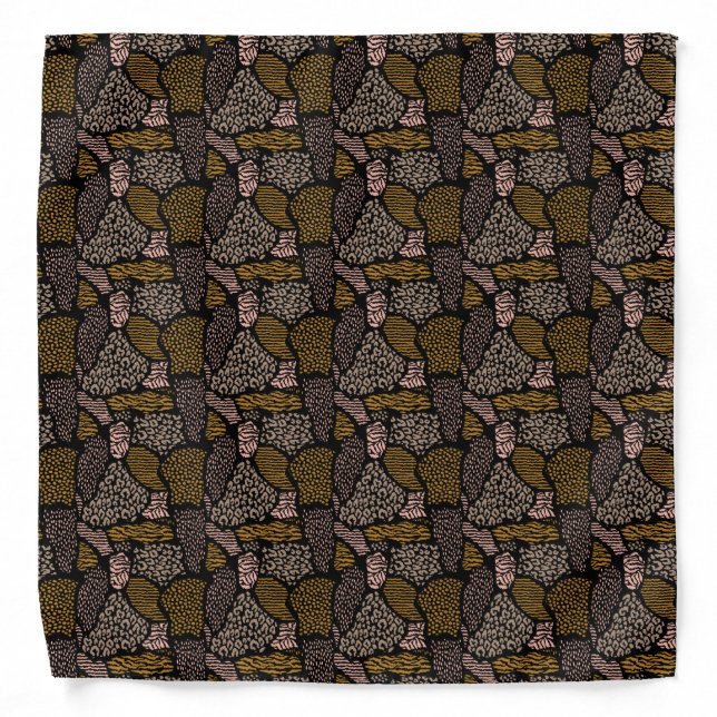 Brown Safari Animal Print Bandana (Front)