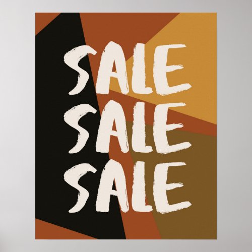 Brown Sale Sign Retail Store Signage Large Poster