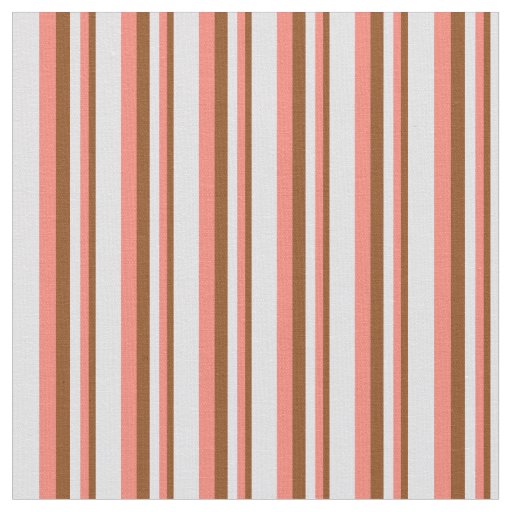 Brown, Salmon & Lavender Striped Pattern Fabric