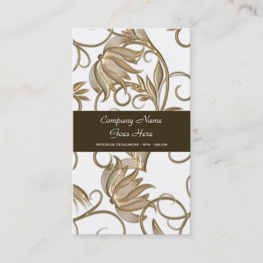 Customizable Brown salon spa hair stylist business card template