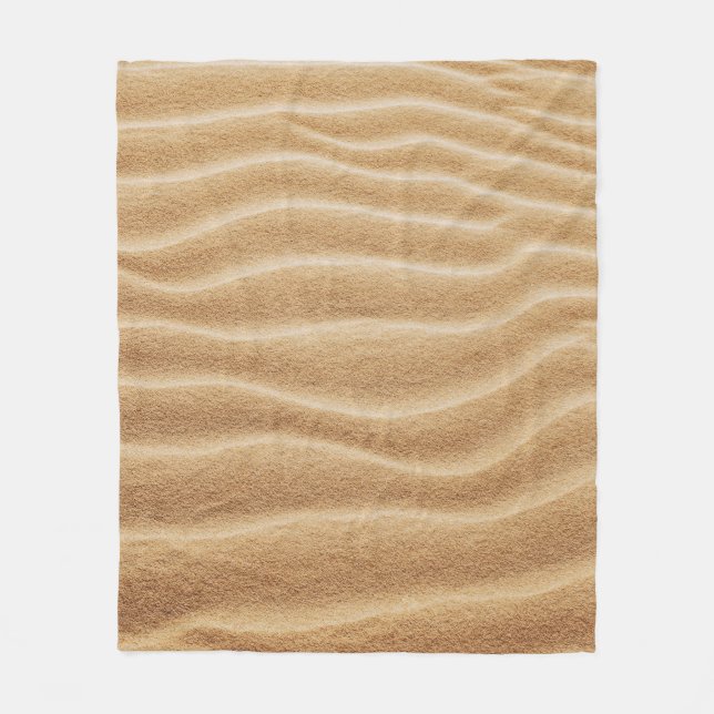 BROWN SAND WITH SHADOW OF PERSON FLEECE BLANKET (Front)