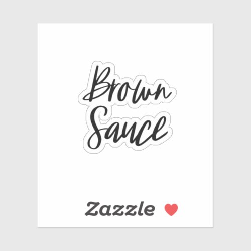 Brown Sauce Storage Sticker