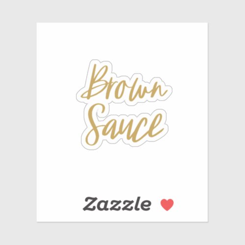 Brown Sauce Storage Sticker