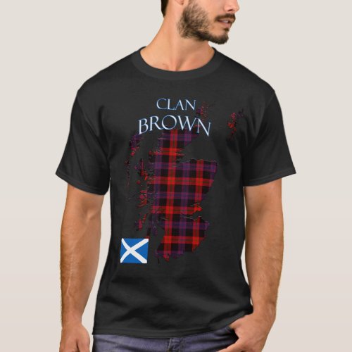 Brown Scottish Clan Tartan Scotland T_Shirt