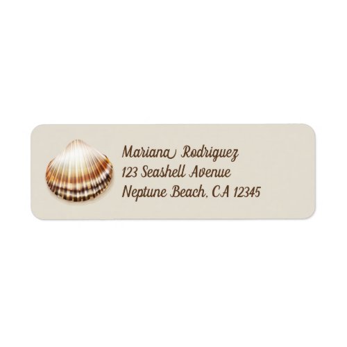 Brown Seashell Return Address Labels