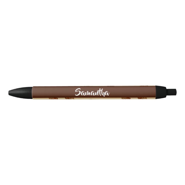 Brown seashells pattern pen (Front)