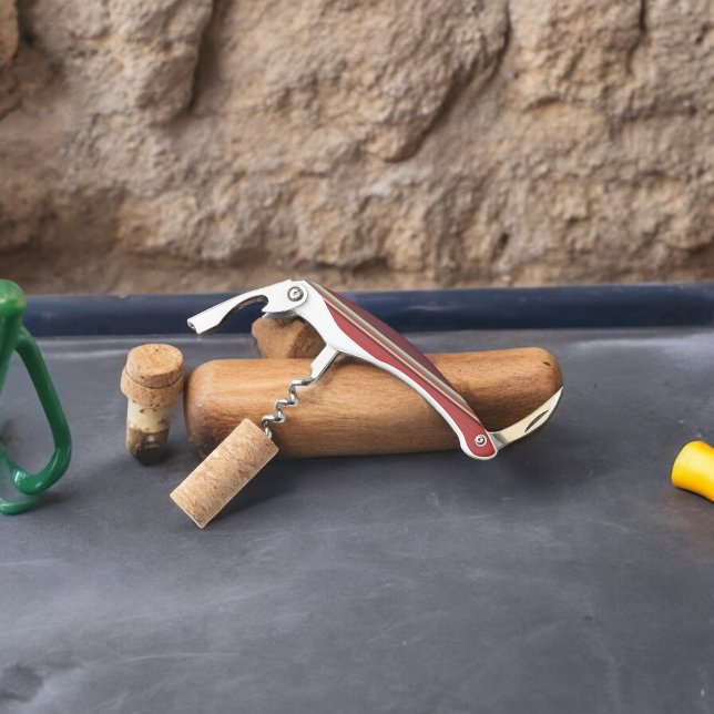 Brown Shades Stripe Waiter's Corkscrew (Corkscrew Bottle Opener)