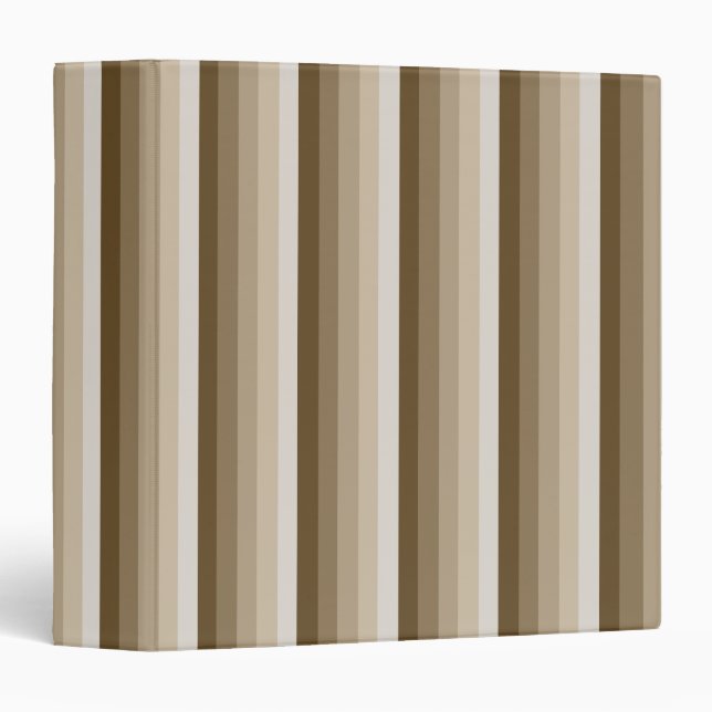 Brown shadow stripes 3 ring binder (Front/Spine)