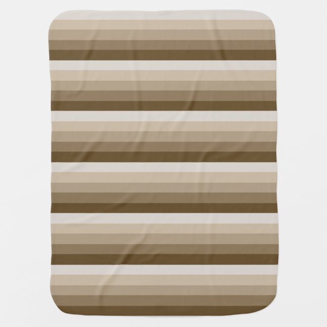Brown shadow stripes baby blanket (Front)