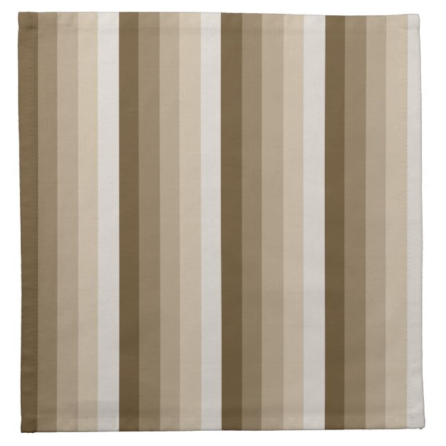 Brown shadow stripes cloth napkin (Front)