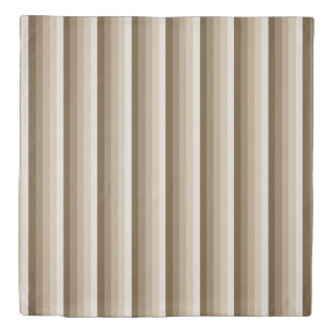 Brown shadow stripes duvet cover