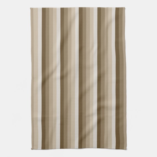 Brown shadow stripes kitchen towel (Vertical)