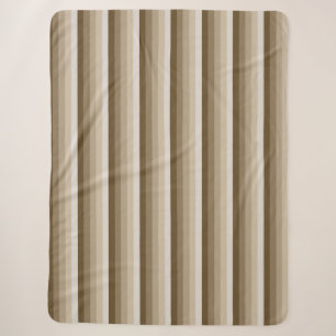 Brown shadow stripes sherpa blanket
