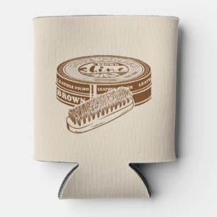 Brown shoe polish tin can cooler