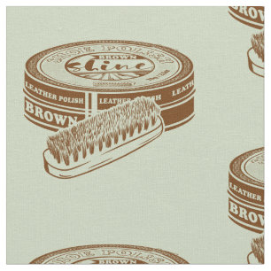 Brown shoe polish tin fabric