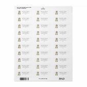 Brown Siberian Husky Dog Address Label (Full Sheet)