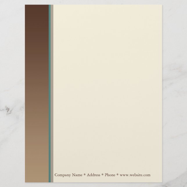 Brown Side Border Business Letterhead (Front)