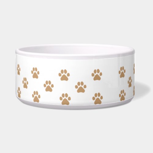 Brown Simple Dog Paw Print Paw Prints Forever Bowl