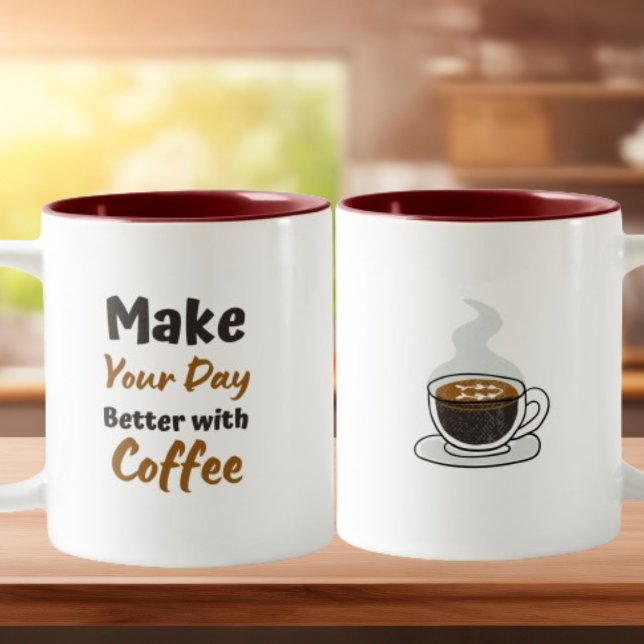 Brown Simple Illustration Coffee Mug (Creator Uploaded)