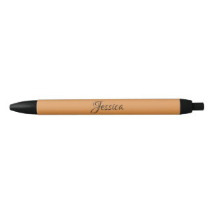 Brown simple script name plain pen