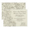 Brown Sketched Swirls Flowers on Ivory Wedding