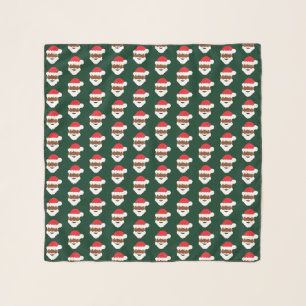 Brown Skin Black Santa Claus Christmas Scarf