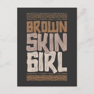 Brown Skin Girl  Postcard