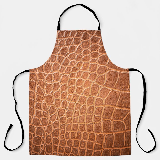 Brown skin leather texture backgroundskin,abstract apron (Front)
