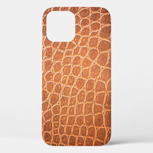 Brown skin leather texture backgroundskinabstract iPhone 12 case