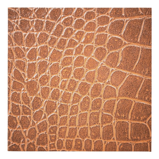 Brown skin leather texture backgroundskin,abstract faux canvas print (Front)
