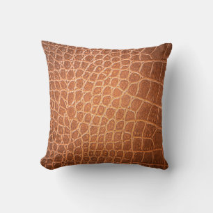 Brown skin leather texture backgroundskin,abstract throw pillow