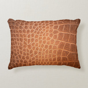 Brown skin leather texture use for background accent pillow