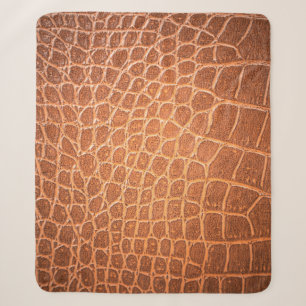 Brown skin leather texture use for background sherpa blanket
