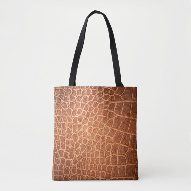 Brown skin leather texture use for background tote bag (Front)