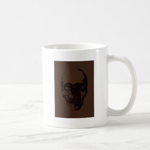 Brown Skull Coffee Mug