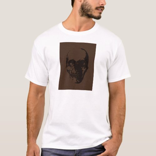 Brown Skull T_Shirt