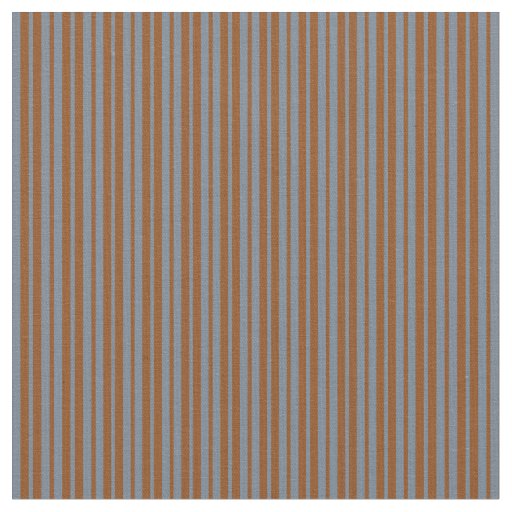 Brown & Slate Gray Stripes Pattern Fabric