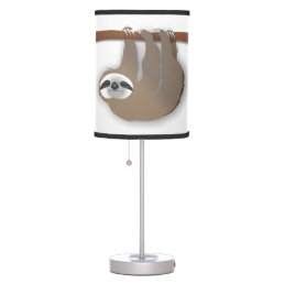 Brown Sleeping Sloths Hanging on a Branch Table Lamp