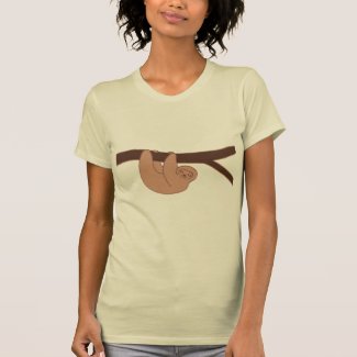Brown Smiling Sloth with Heart Nose T-Shirt