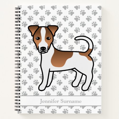 Brown Smooth Coat Jack Russell Terrier Dog  Name Notebook
