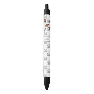 Brown Smooth Coat Jack Russell Terrier Dog &amp; Name Pen