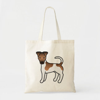 Brown Smooth Fox Terrier Cute Cartoon Dog Tote Bag