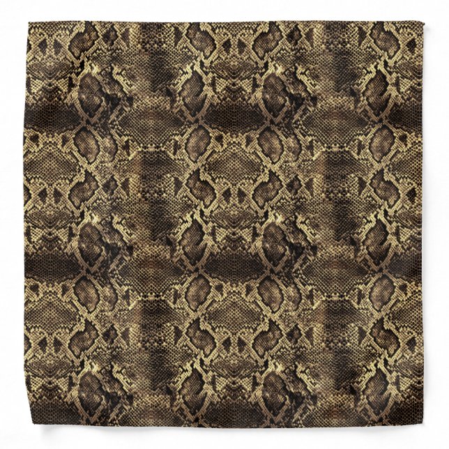Brown Snake print Bandana (Front)
