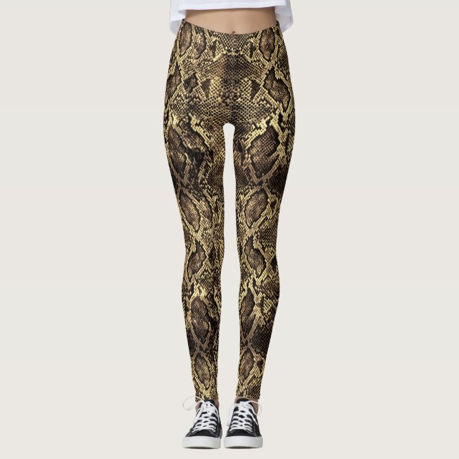 Brown Snake print Leggings (Front)