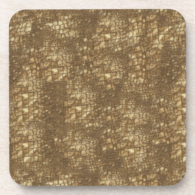 Brown Snake Skin Coaster (Front)