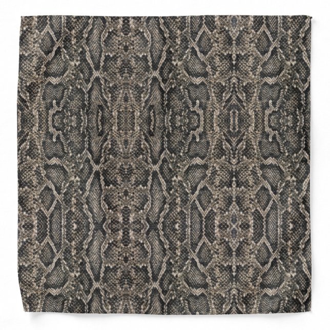 brown snake skin pattern | bandana (Front)