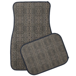 brown snake skin pattern car floor mat