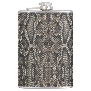 brown snake skin pattern flask